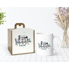 BK Gift Kişiye Özel Ahşap Kutuda Evin Yakışıklısı Tasarımlı Beyaz Kupa Bardak-4