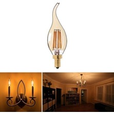 Tr 4W Rustik Kıvrık Dekoratif LED Ampul 2700K Amber CT-4281