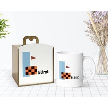 BK Gift Kişiye Özel Ahşap Kutuda Klimt Style Tasarımlı Beyaz Kupa Bardak-1