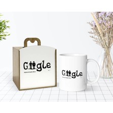 BK Gift Kişiye Özel Ahşap Kutuda Google Tasarımlı Beyaz Kupa Bardak-1
