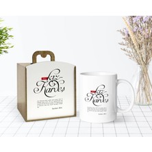 BK Gift Kişiye Özel Ahşap Kutuda Mânâ Kız Kardeş Tasarımlı Beyaz Kupa Bardak-1