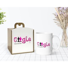BK Gift Kişiye Özel Ahşap Kutuda Google Tasarımlı Beyaz Kupa Bardak-2