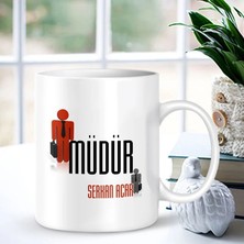 BK Gift Kişiye Özel Mesleki Müdür Beyaz Kupa Bardak - 001