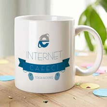 BK Gift Kişiye Özel Mesleki Internet Cafeci Beyaz Kupa Bardak - 3