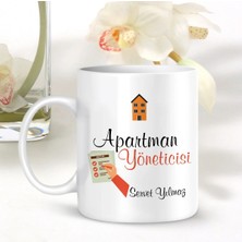 BK Gift Kişiye Özel Mesleki Apartman Yöneticisi Beyaz Kupa Bardak - 001