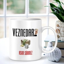 BK Gift Kişiye Özel Mesleki Veznedar Beyaz Kupa Bardak - 001