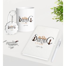 BK Gift Kişiye Özel Satranç Öğretmeni Kupa Anahtarlık Beyaz Defter Kalem Hediye Seti