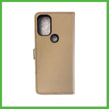 Bezos General Mobile GM21 Pro Trend S Plus Kapaklı Telefon Kılıf - Gold Arz