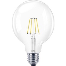 Tr G95 Rustik LED Ampül, Şeffaf Camlı, Sarı Işık, E27 Duy