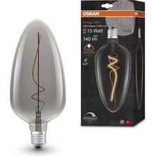 Tr Lamps Vintage 1906 LED Lamba Duman Tonu, 4 W, 140 Lm, Hafif Yumurta Şekilli Tasarım 125 mm Çap