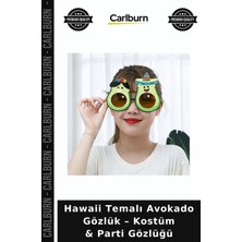 Carlburn Hawaii Temalı Avokado Gözlük – Kostüm & Parti Gözlüğü Gösteri Aksesuarı Renkli Detay Eğlence Detayı