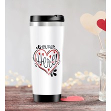 BK Gift Kişiye Özel Sevgililer Günü Temalı Çelik Termos Bardak - 83