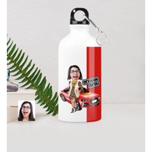 BK Gift Kişiye Özel Bayan Patron Karikatürlü Metal Suluk (500 Ml.) 1