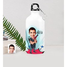 BK Gift Kişiye Özel Bay Kuaför Karikatürlü Metal Suluk (500 Ml.) 1