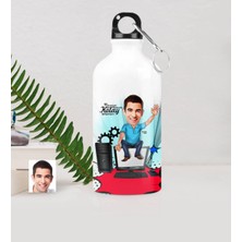 BK Gift Kişiye Özel Bay Bilgisayar Mühendisi Karikatürlü Metal Suluk (500 Ml.) 1