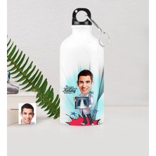 BK Gift Kişiye Özel Bay Radyoloji Uzmanı Karikatürlü Metal Suluk (500 Ml.) 1