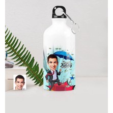 BK Gift Kişiye Özel Bay Borsacı Karikatürlü Metal Suluk (500 Ml.) 1