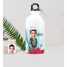 BK Gift Kişiye Özel Bay Mühendis Karikatürlü Metal Suluk (500 Ml.) 1