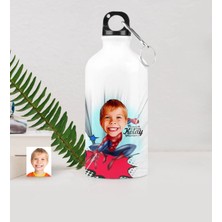 BK Gift Kişiye Özel Erkek Çocuk Örümcek Adam Karikatürlü Metal Suluk (500 Ml.) 1