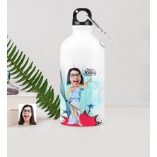 BK Gift Kişiye Özel Bayan Avukat Karikatürlü Metal Suluk (500 Ml.) 1