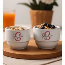Bk Gift Kişiye Özel Isimli 2'li Çerezlik Kase-14 Yeni Ev Hediyesi Önerileri, Misafir Sunum Ürünü, Çay Yanı Kase