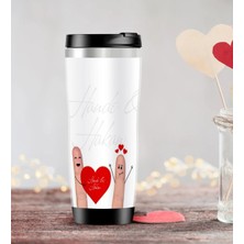 BK Gift Kişiye Özel Sevgililer Günü Temalı Çelik Termos Bardak - 88