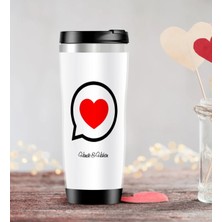 BK Gift Kişiye Özel Sevgililer Günü Temalı Çelik Termos Bardak - 80