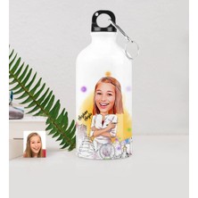 BK Gift Kişiye Özel Bayan Mimar Karikatürlü Metal Suluk (500 Ml.)