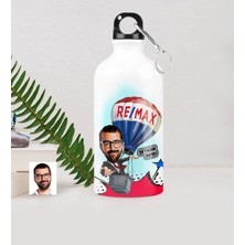 BK Gift Kişiye Özel Bay Emlakçı Karikatürlü Metal Suluk (500 Ml.) - 3
