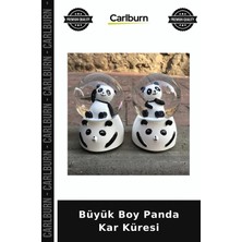 Carlburn Büyük Boy Panda Kar Küresi Masa Üstü Çocuk Odası Dekor Süsü