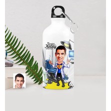 BK Gift Kişiye Özel Bay Diş Hekimi Karikatürlü Metal Suluk (500 Ml.) 1
