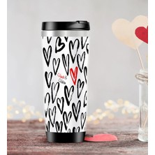 BK Gift Kişiye Özel Sevgililer Günü Temalı Çelik Termos Bardak - 73