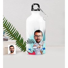 BK Gift Kişiye Özel Bay Kasap Karikatürlü Metal Suluk (500 Ml.) 1