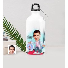 BK Gift Kişiye Özel Bay Elektrik Mühendisi Karikatürlü Metal Suluk (500 Ml.) 1