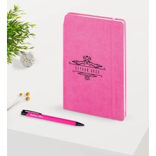 BK Gift Kişiye Özel Isimli Pembe Defter & Kalem Seti-8