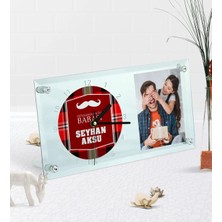 BK Gift Kişiye Özel Fotoğraflı Dünyanın En Iyi Babası Masaüstü Cam Saat-4