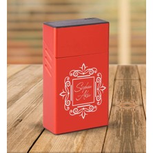 BK Gift Kişiye Özel Isimli Kırmızı Touch/slender Boy Metal Sigara Kutusu-1