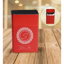 BK Gift Kişiye Özel Isimli Kırmızı Metal Sigara Tabakası - 2