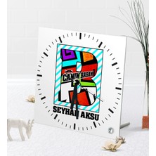 BK Gift Kişiye Özel Canım Babam Masaüstü Kare Cam Saat-3