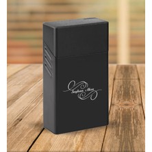 BK Gift Kişiye Özel Isimli Siyah Touch/slender Boy Metal Sigara Kutusu-3