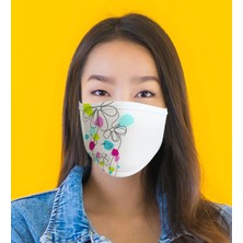 BK Gift Çiçek Desenli Yıkanabilir Maske-1