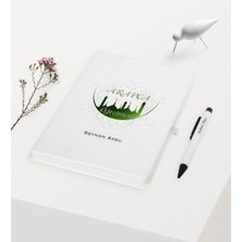 BK Gift Kişiye Özel Arapça Öğretmeni Temalı Beyaz Defter Kalem Hediye Seti - 2