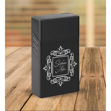 BK Gift Kişiye Özel Isimli Siyah Touch/slender Boy Metal Sigara Kutusu-1