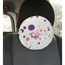BK Gift Kişiye Özel Isimli Yuvarlak Araç Koltuk Yastığı-68