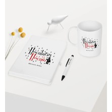 BK Gift Kişiye Özel Hocaların Hocası Temalı Beyaz Defter Kalem Kupa Seti - 1