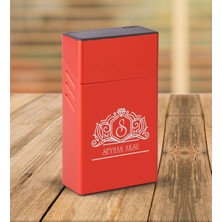 BK Gift Kişiye Özel Isimli Kırmızı Touch/slender Boy Metal Sigara Kutusu-12