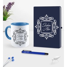 BK Gift Kişiye Özel Isimli Lacivert Defter Kalem Kupa Seti - 1