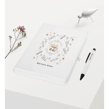 BK Gift Kişiye Özel Öğretmenler Gününüz Kutlu Olsun Temalı Beyaz Defter Kalem Hediye Seti - 17
