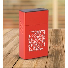 BK Gift Kişiye Özel Isimli Kırmızı Touch/slender Boy Metal Sigara Kutusu-9