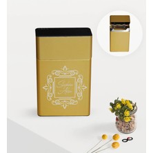 BK Gift Kişiye Özel Isimli Gold Metal Sigara Tabakası - 1